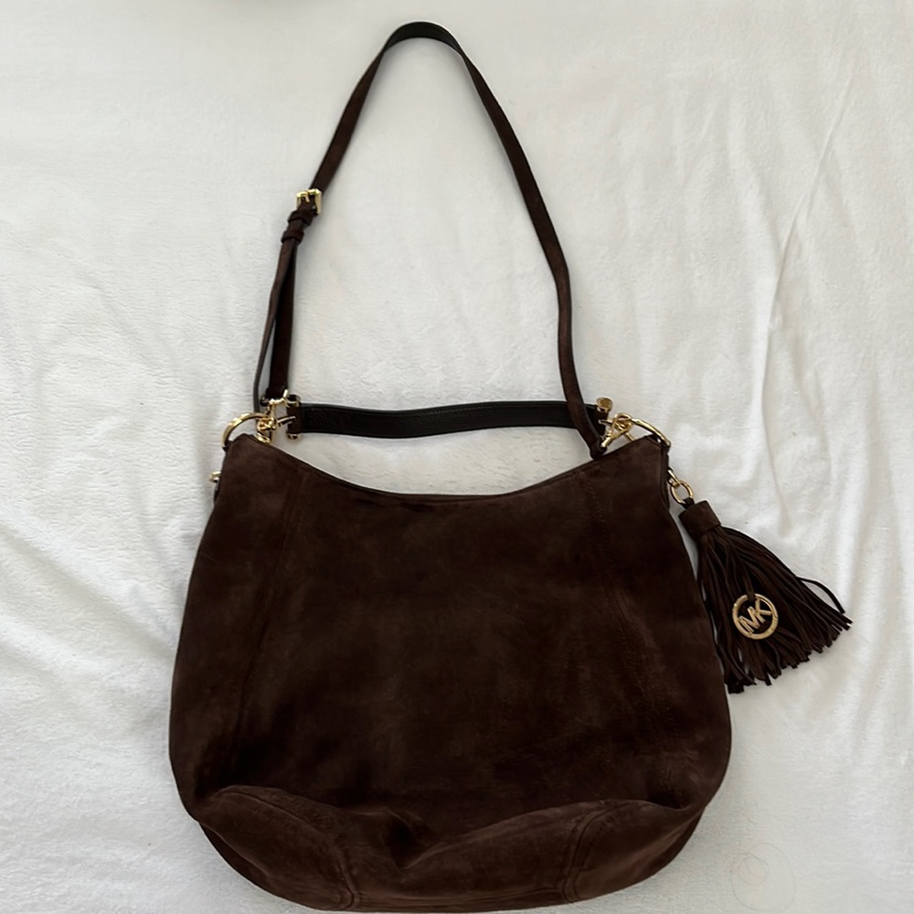 Michael Kors brown suede bag